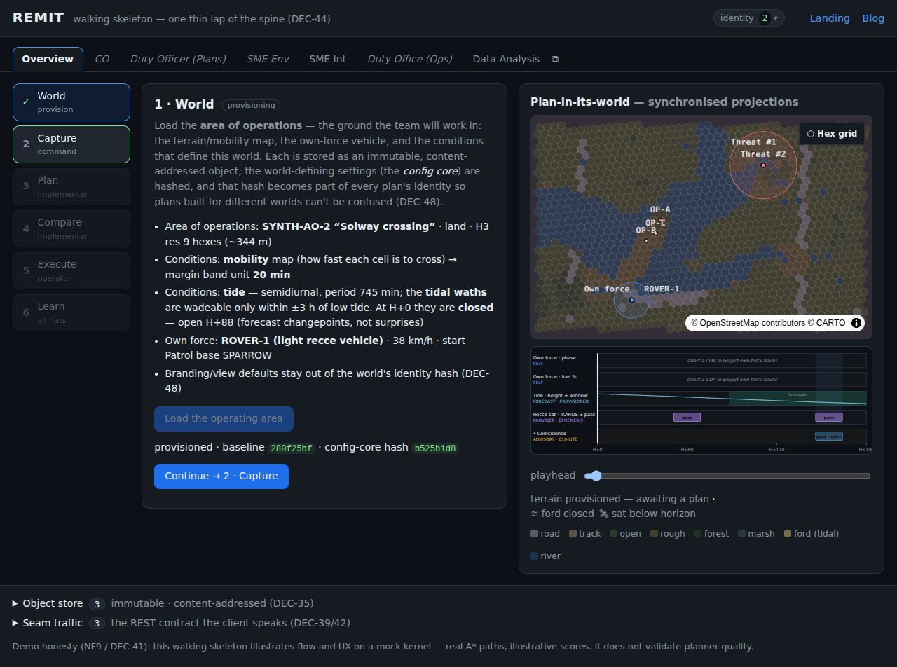 Red threat assets placed and tuned on the Solway map
