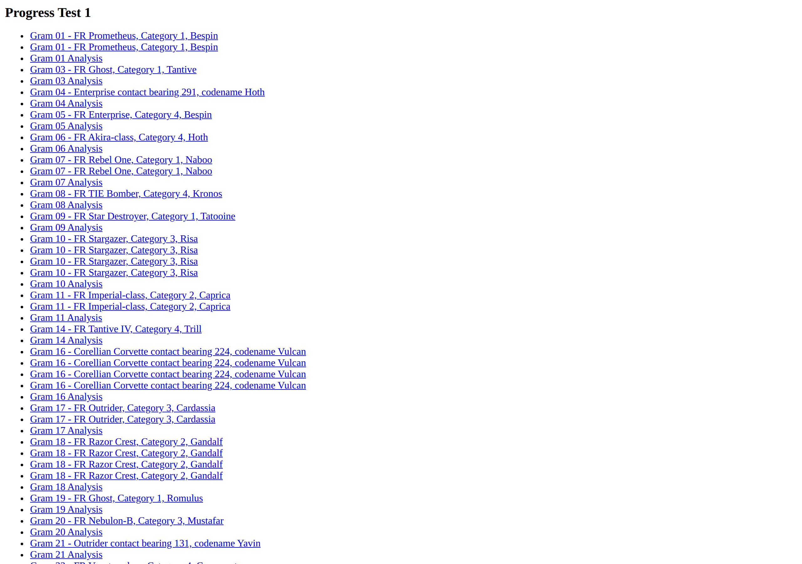 Progress Test 1 index